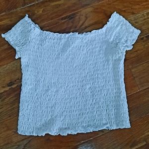 BRAND NEW!! Cute white ruffled tank tee!!